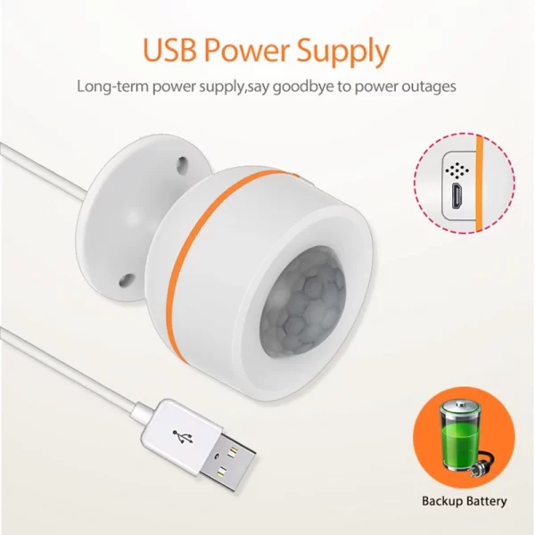 Tuya Smart PIR Motion Sensor Wifi Home Alarm Built-In Temperature Humidity Detectors Compatible With Alexa Google Home 2