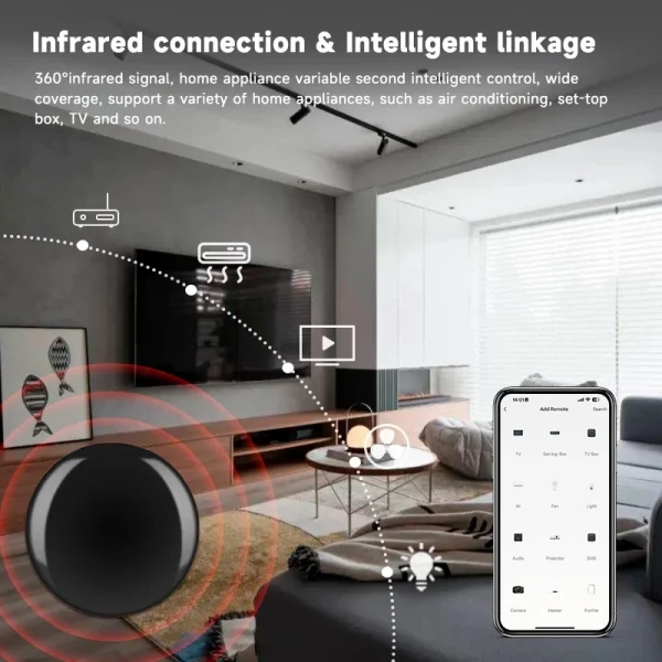 Tuya Zigbee IR Smart Remote Control For Air Conditioner TV Smart Home Infrared Universal Remote Controller For Alexa Google Home 4