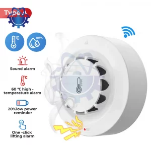 Tuya Smart Bluetooth wifi Smoke Alarm Temperature and Humidity Sensor Detection 3 in 1 Sensor Smart Living