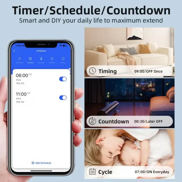 Tuya Wifi MINI Smart Switch 2way 1/2/3/4gang 10/16A Timer Wifi Switch Smart Home Automation Compatible With Alexa Google Home 2