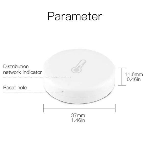 2X Zigbee Smart Temperature And Humidity Sensor Battery Powered Security Mini Hygrometer With Tuya Smart Life App 6