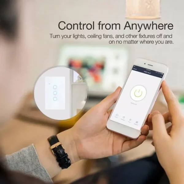Tuya US WiFi Smart Light Switch Neutral Wire Required 1/2/3/4 Gang Smart Home Switch Works With Smart Life APP Alexa Google Home 2
