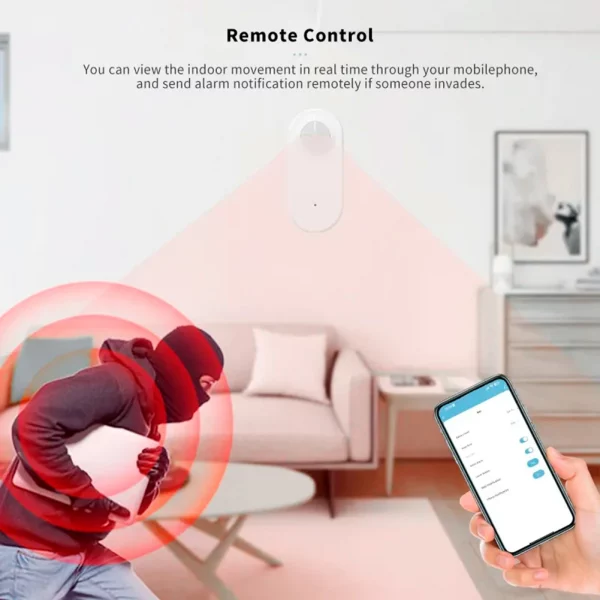 Advanced Motion Detection  Realtime Monitoring  Tuya WIFI PIR Motion Sensor  Push Function  History Records Tracking 6