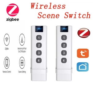 Tuya ZigBee Smart Wireless Scene Switch Remote Portable Home Automation Scenario Remote Control With Alexa Google