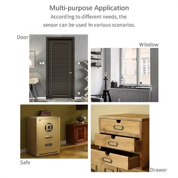 Tuya Zigbee Door Window Sensor Burglar Alarm Smart Home Automation Security Protection Smart Life Work With Alexa Google Home 2