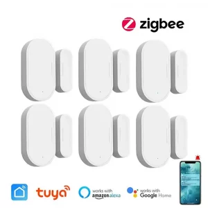 Tuya Zigbee Door Window Sensor Burglar Alarm Smart Home Automation Security Protection Smart Life Work With Alexa Google Home