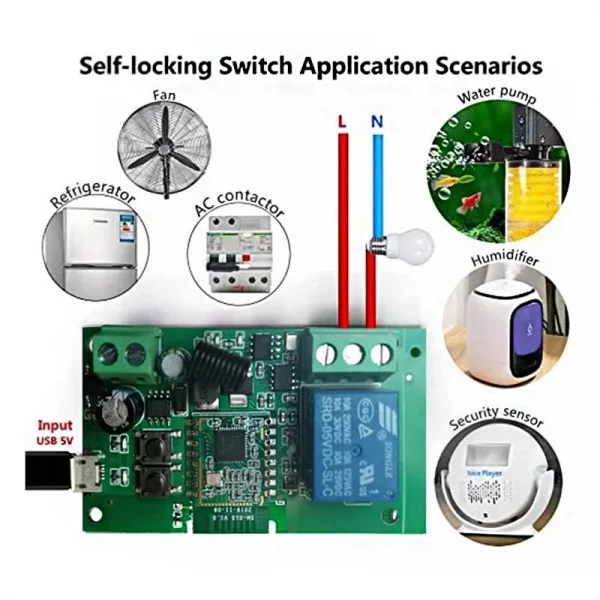 Factory custom PCBA control circuit board for TUYA APP smart home remote control switch 4-way multi-way 5V12V24V 4