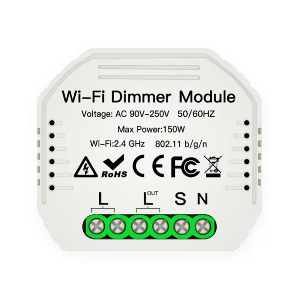 1 Gang DIY Tuya WiFi Dimmer Module Remote Control 1 Way Smart Light LED Switch