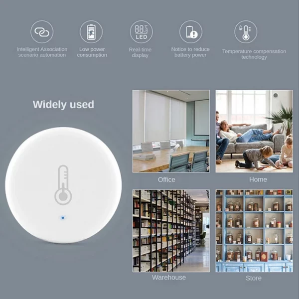2X Zigbee Smart Temperature And Humidity Sensor Battery Powered Security Mini Hygrometer With Tuya Smart Life App 2