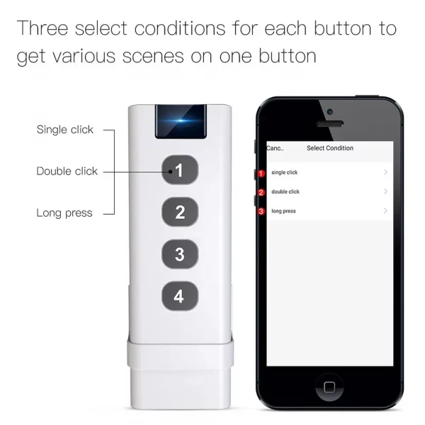 4 Key Tuya ZigBee Smart Wireless Scene Switch Remote Portable Home Automation Scenario Remote Control With Alexa Google 6