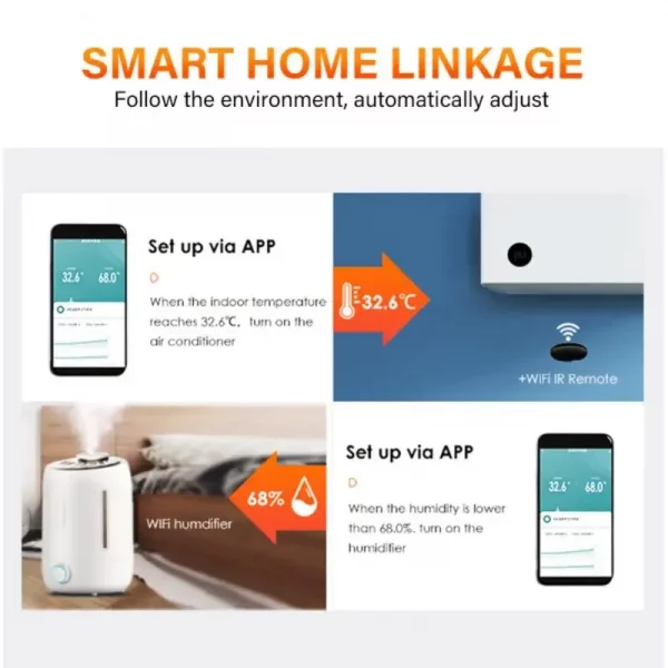 Tuya ZigBee Temperature And Humidity Sensor ZigBee Temperature Sensor Smart Home Security Work With Alexa Google Home Assistant 6