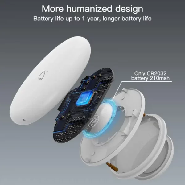 Xiaomi Zigbee Water Immersion Sensor Smart Life Leakage Sensor Water Linkage Alarm Remote Monitoring Water Leak Detector Tuya 3