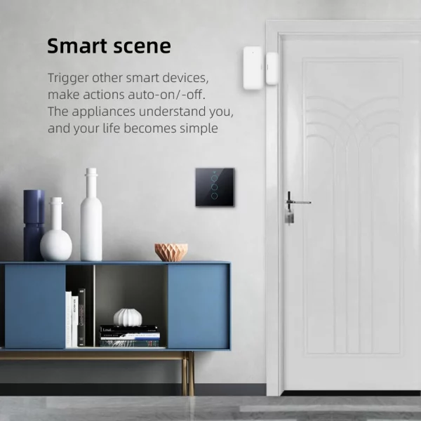 Tuya WiFi Smart Light Switch EU Smart Switch Touch Wall Panels Smart Life Smart Home Work With Alexa And Google Home Assistant 5