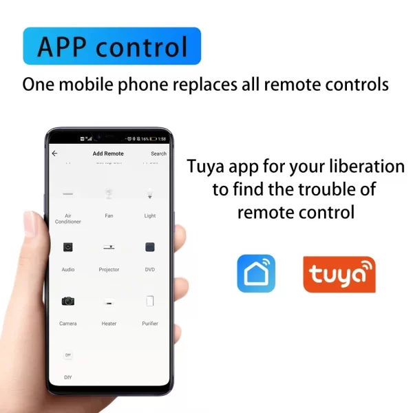 Tuya WiFi Smart IR Remote Control For Air Conditioner TV, Smart Home Infrared Universal Remote Controller For Alexa,Google Home 6