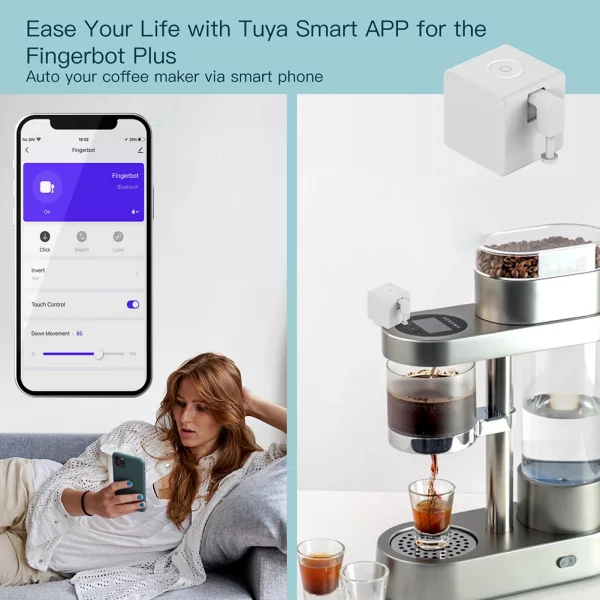 Tuya APP Wireless Remote Control Bluetooth-compatible 4.2 Timing Smart Button Pusher Voice Control Automatic Smart Home Supplies 3