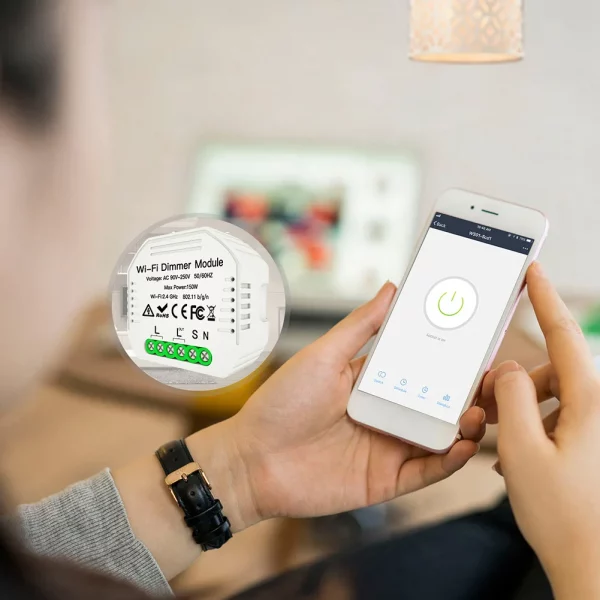 1 Gang DIY Tuya WiFi Dimmer Module Remote Control 1 Way Smart Light LED Switch 4