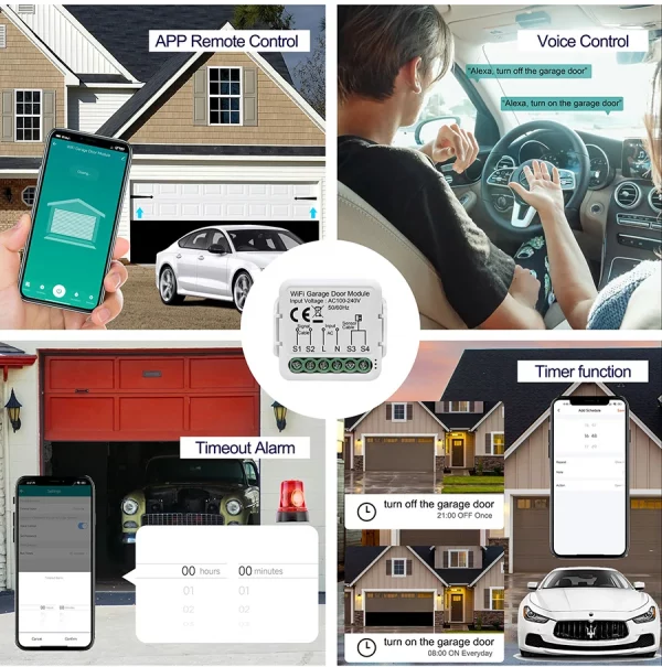 WiFi Tuya Smart Garage Door Opener Controller APP Voice Controller Remote Control Close Works With Alexa Google Home Smart Life 6