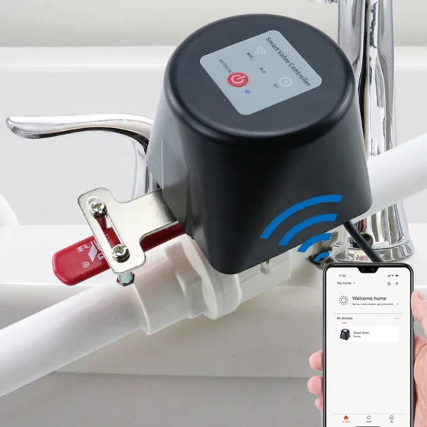 WiFi Water Valve Gas Shutoff Ball Valve Timer Garden Smart Faucet Controller Support for Alexa Compatible with Tuya 4