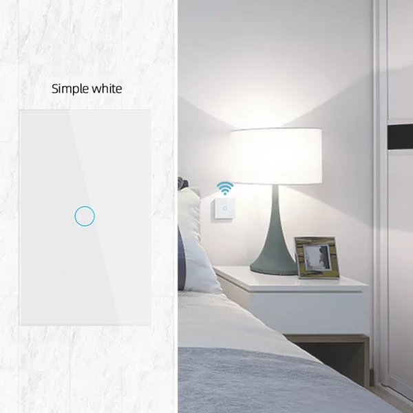 Tuya Wireless Light Switch Glass Screen Touch Panel 1/2/3 Gang On/Off Wall Switch WIFI Voice Control Smart Home Switch 3