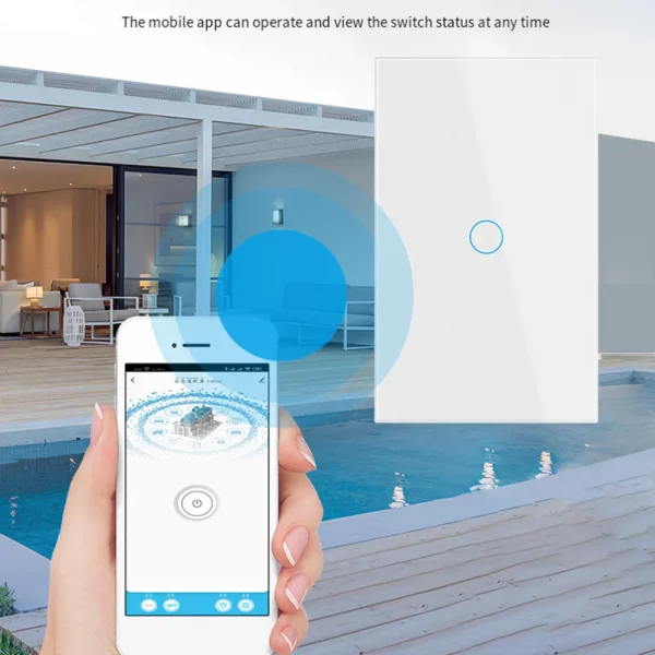 Tuya Wireless Light Switch Glass Screen Touch Panel 1/2/3 Gang On/Off Wall Switch WIFI Voice Control Smart Home Switch 6