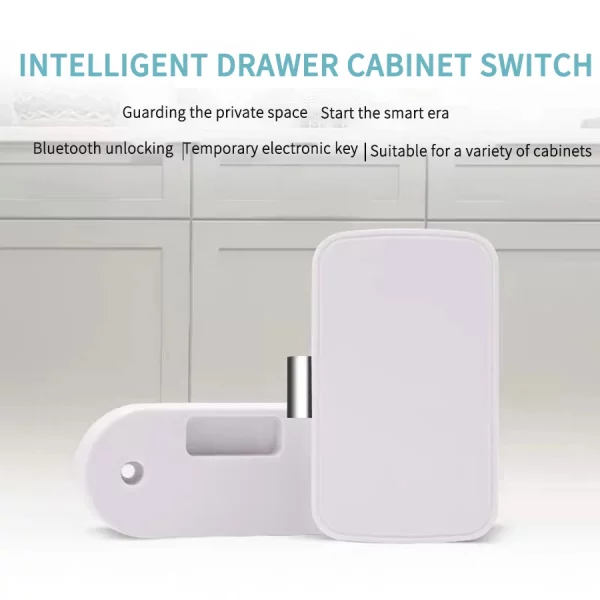 Tuya Smart Drawer Lock No Hole File Cabinet Furniture Electronic Lock Wireless Bluetooth Keyless Invisible Locks For APP Control