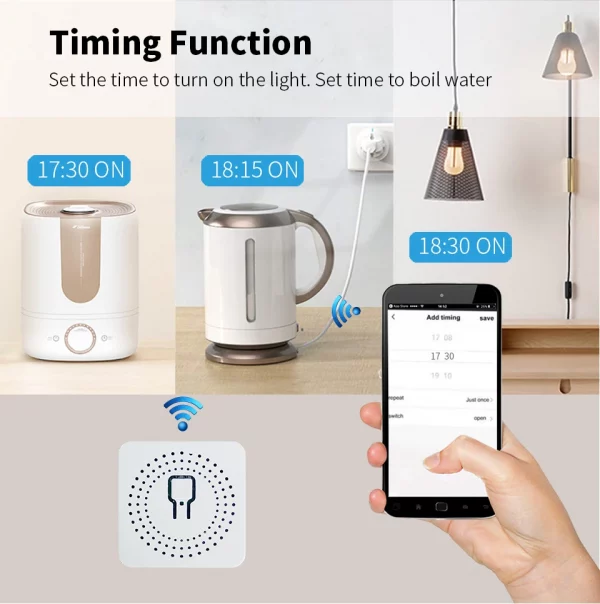 Tuya Smart Home 16A Gadgets WiFi  Support 2-Way Automation Control Power Monitor Energy Saving Light Switch Module 110V 220V 2