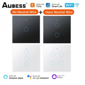 Tuya WiFi Smart Light Switch EU Smart Switch Touch Wall Panels Smart Life Smart Home Work With Alexa And Google Home Assistant