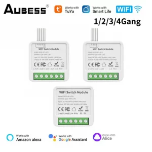Tuya Wifi MINI Smart Switch 2way 1/2/3/4gang 10/16A Timer Wifi Switch Smart Home Automation Compatible With Alexa Google Home