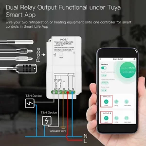 Tuya Wifi Smart Temperature Humidity App Controller Sensorschalter für Inkubator