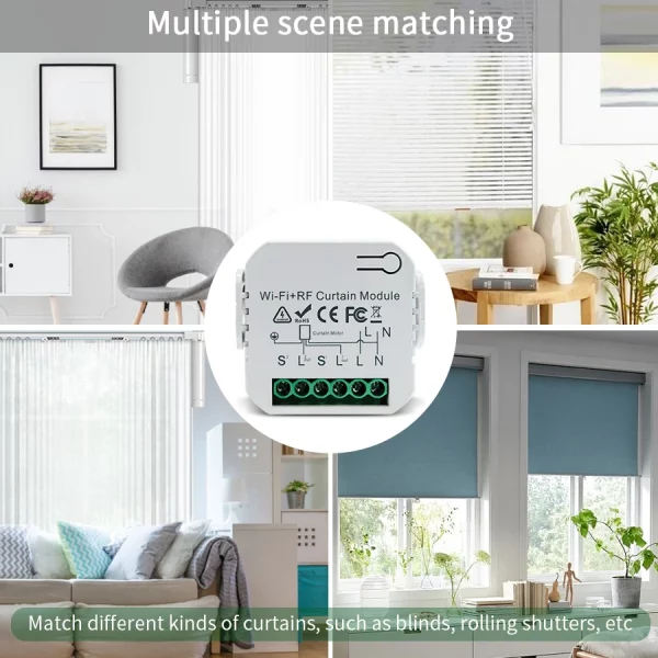 Tuya WiFi Smart Curtain Switch Module 433MHz Smart Curtain Switch Remote Control Smart Life APP For Works With Alexa Google Home 6
