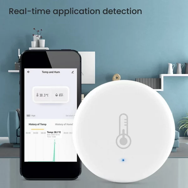2X Zigbee Smart Temperature And Humidity Sensor Battery Powered Security Mini Hygrometer With Tuya Smart Life App 4
