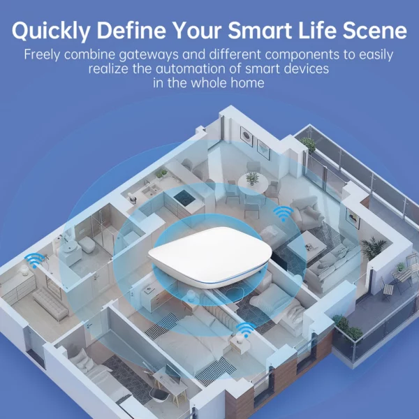 Tuya Gateway Hub APP Remote Control Zigbee3.0 Bluetooth-compatible Multi-model Smart Home Bridge Voice Control 2