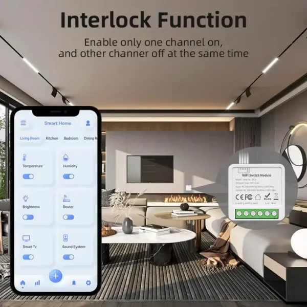 Tuya Wifi MINI Smart Switch 2way 1/2/3/4gang 10/16A Timer Wifi Switch Smart Home Automation Compatible With Alexa Google Home 3