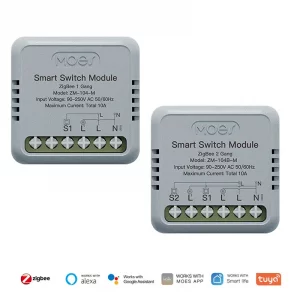 Tuya Zigbee Intelligent Switch Module Portable Home Automation DIY Breakers Switch Compatible with Alexa Google Assistant