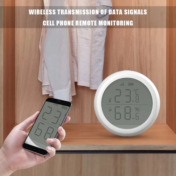 Tuya ZigBee Temperature and Humidity Detector Wireless Smart Thermometer Multiple Temperature Modes for Household Office 2