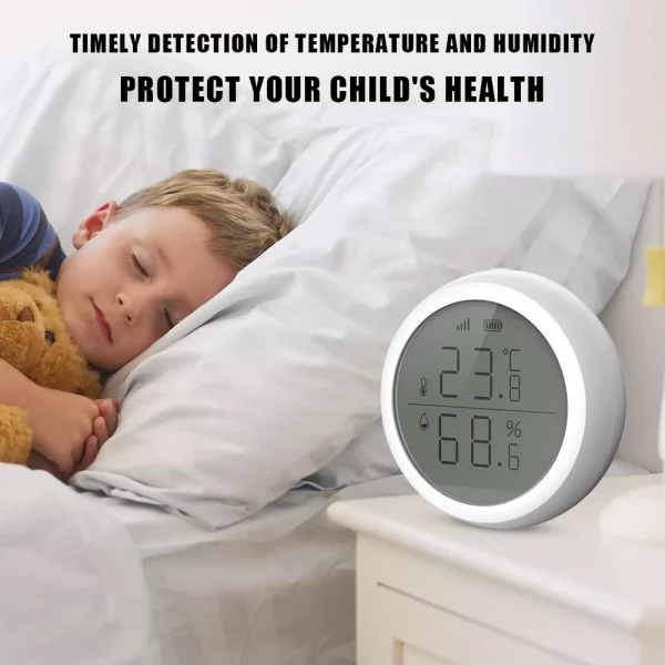Tuya ZigBee Temperature and Humidity Detector Wireless Smart Thermometer Multiple Temperature Modes for Household Office 5