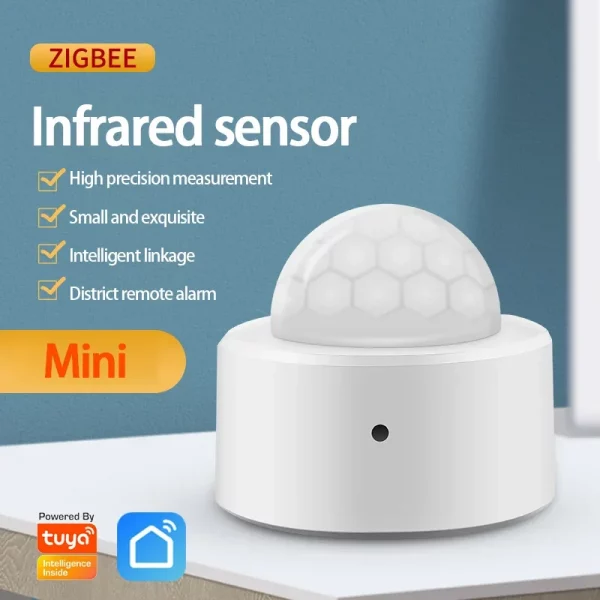 Tuya Zigbee Mini Smart PIR Motion Detector Human Body Infrared Sensor Anti Theft Remote Control Smart Life Wireless Smart Home 3