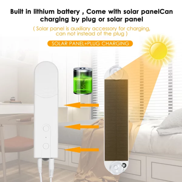 RSH Zigbee Control Solar Powered Smart Blinds Drive Motor Tuya Motorized Chain Roller Control Shade Shutter Drive Motor Opener 5