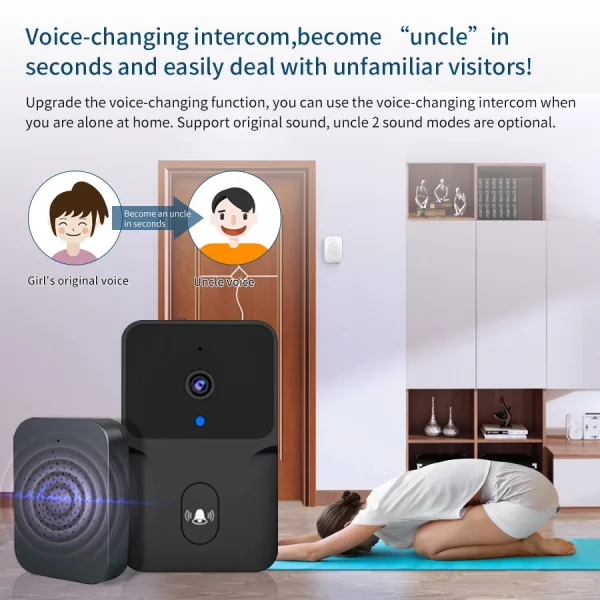 Tuya Doorbell WiFi Video Wireless HD Camera PIR Motion Detection IR Alarm Security Smart Home Door Bell WiFi Intercom For Home 3
