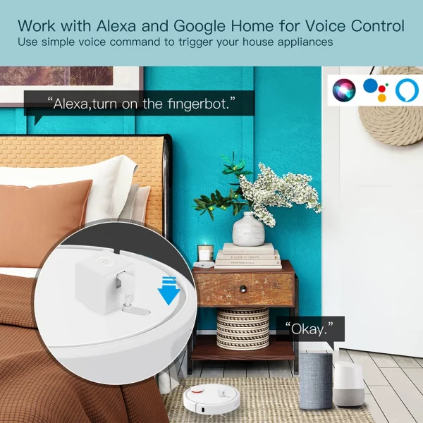Tuya APP Wireless Remote Control Bluetooth-compatible 4.2 Timing Smart Button Pusher Voice Control Automatic Smart Home Supplies 2