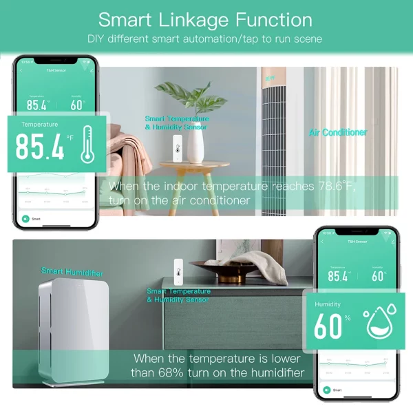 WiFi Temperature Humidity Sensor Battery Powered Tuya APP Temperature Humidity Sensor Datalogger Remote Control for Refrigerator 5