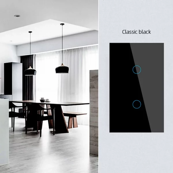 Tuya Wireless Light Switch Glass Screen Touch Panel 1/2/3 Gang On/Off Wall Switch WIFI Voice Control Smart Home Switch 4