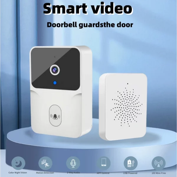 Tuya Doorbell WiFi Video Wireless HD Camera PIR Motion Detection IR Alarm Security Smart Home Door Bell WiFi Intercom For Home