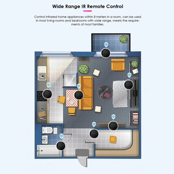 Tuya WiFi Infrared Remote Control Works with Alexa Google Home Wireless IR Remote Controller for Living Room Bedroom 3