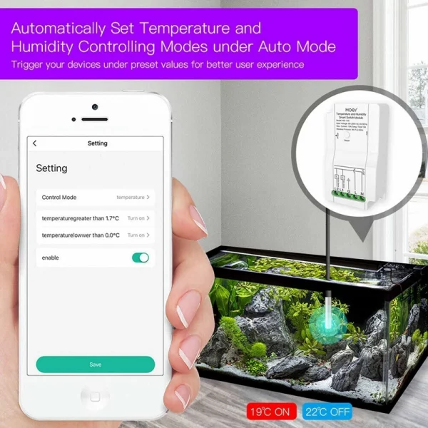Tuya Wifi Smart Temperature Humidity App Controller Sensorschalter für Inkubator 5