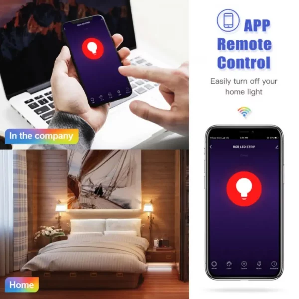 Tuya Smart Light E27 LED Lights Bulb RGB+WW+CW Dimmable Smart Life Voice Control Works with Alexa Home Smartthings 5
