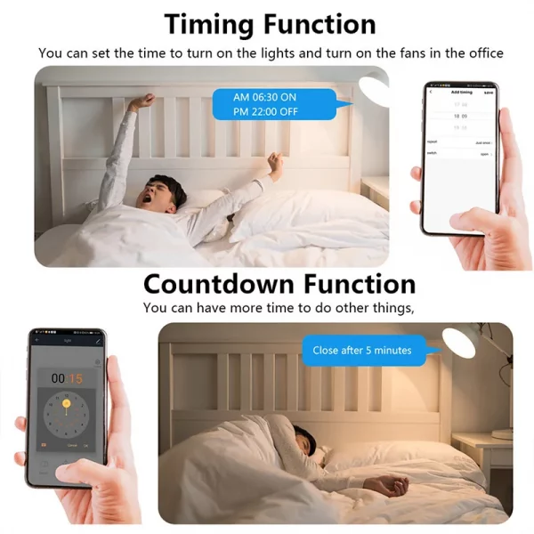 Tuya Smart Home 16A Gadgets WiFi  Support 2-Way Automation Control Power Monitor Energy Saving Light Switch Module 110V 220V 4