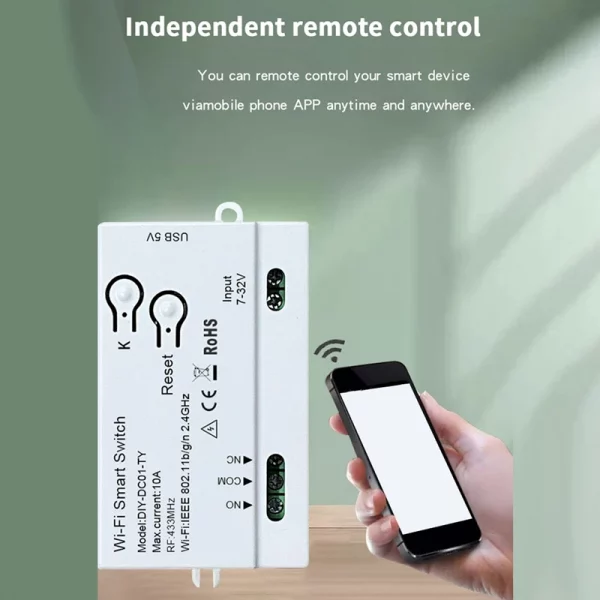 New Tuya Wifi Smart Switch DIY Timer 1CH 7-32V USB 5V 2.4G Wifi Smartlife Home Automation Module For Alexa Google Home IFTT 4