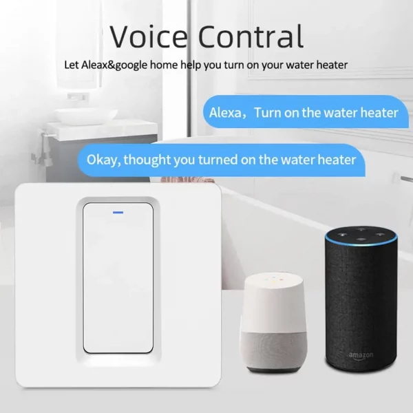 Tuya 20A Water Heater Switch Smart Wifi Wall Switch Timing Remote Control Voice Control Timer Work With Alexa Google Home 3