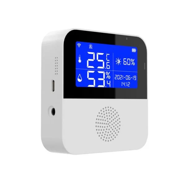 Tuya Smart WIFI Temperature Humidity Sensor Display Screen Alarm Hygrometer Thermometer Detector Support Alexa Goo-gle Home 2